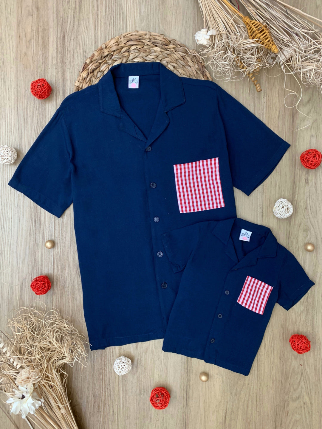 Mens & Boys All American Navy Button-Up Shirt