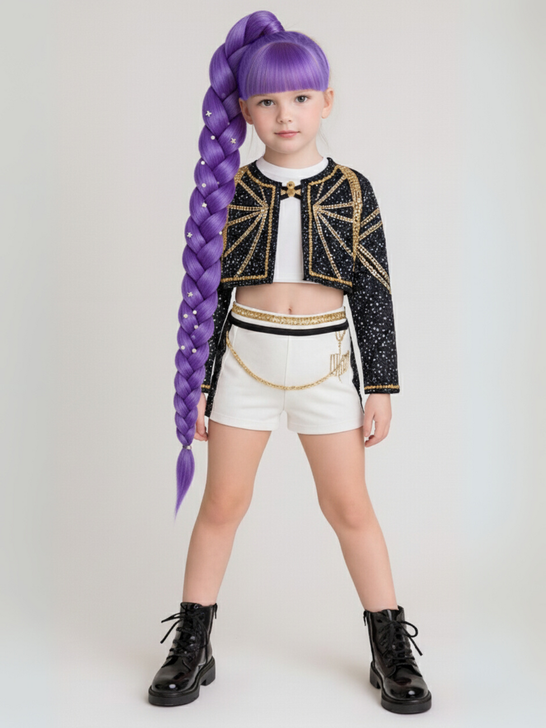 Rumi Pop Star Demon Hunter 3-Piece Costume Set