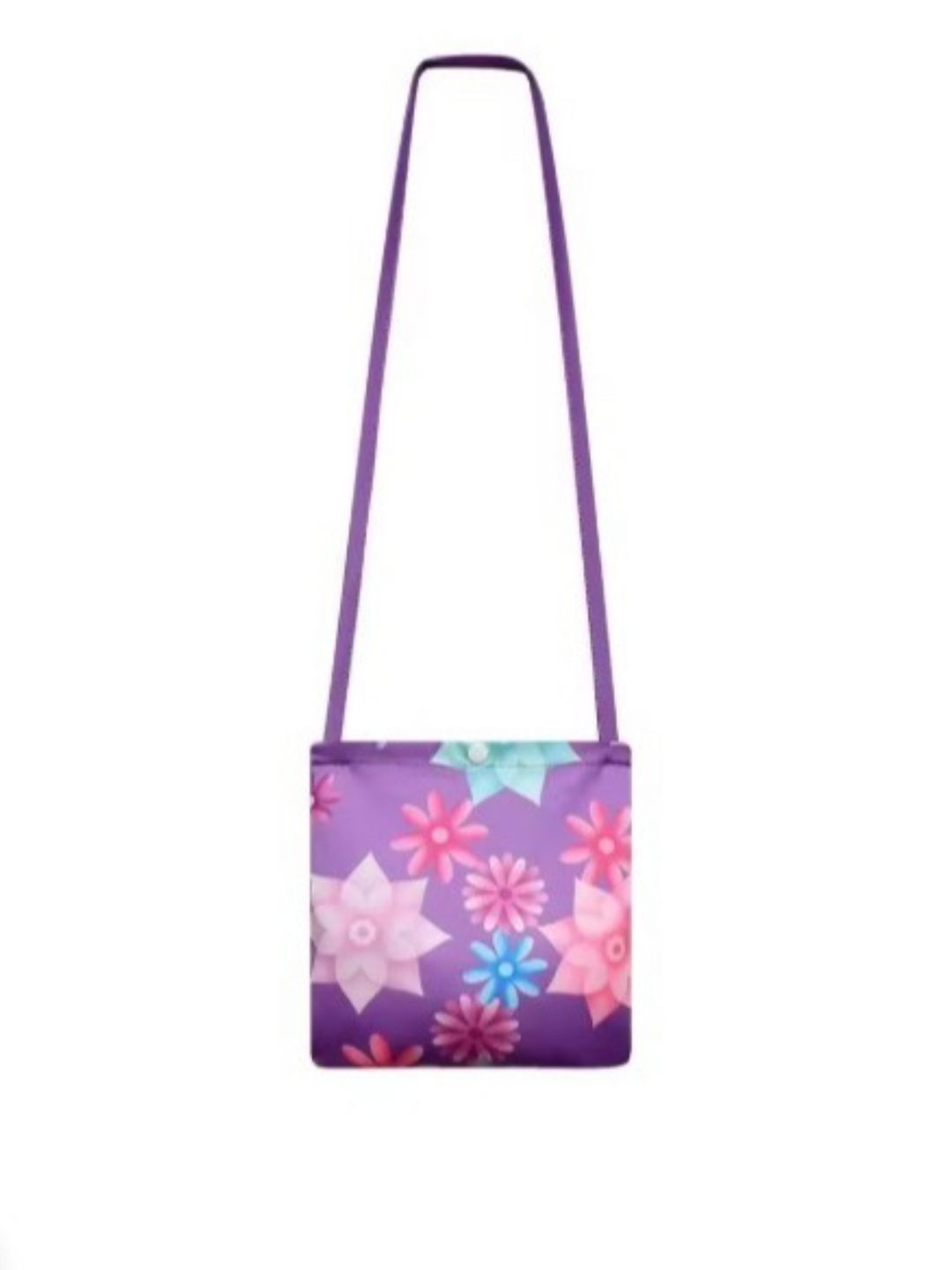 Girls Purple Floral Crossbody Bag