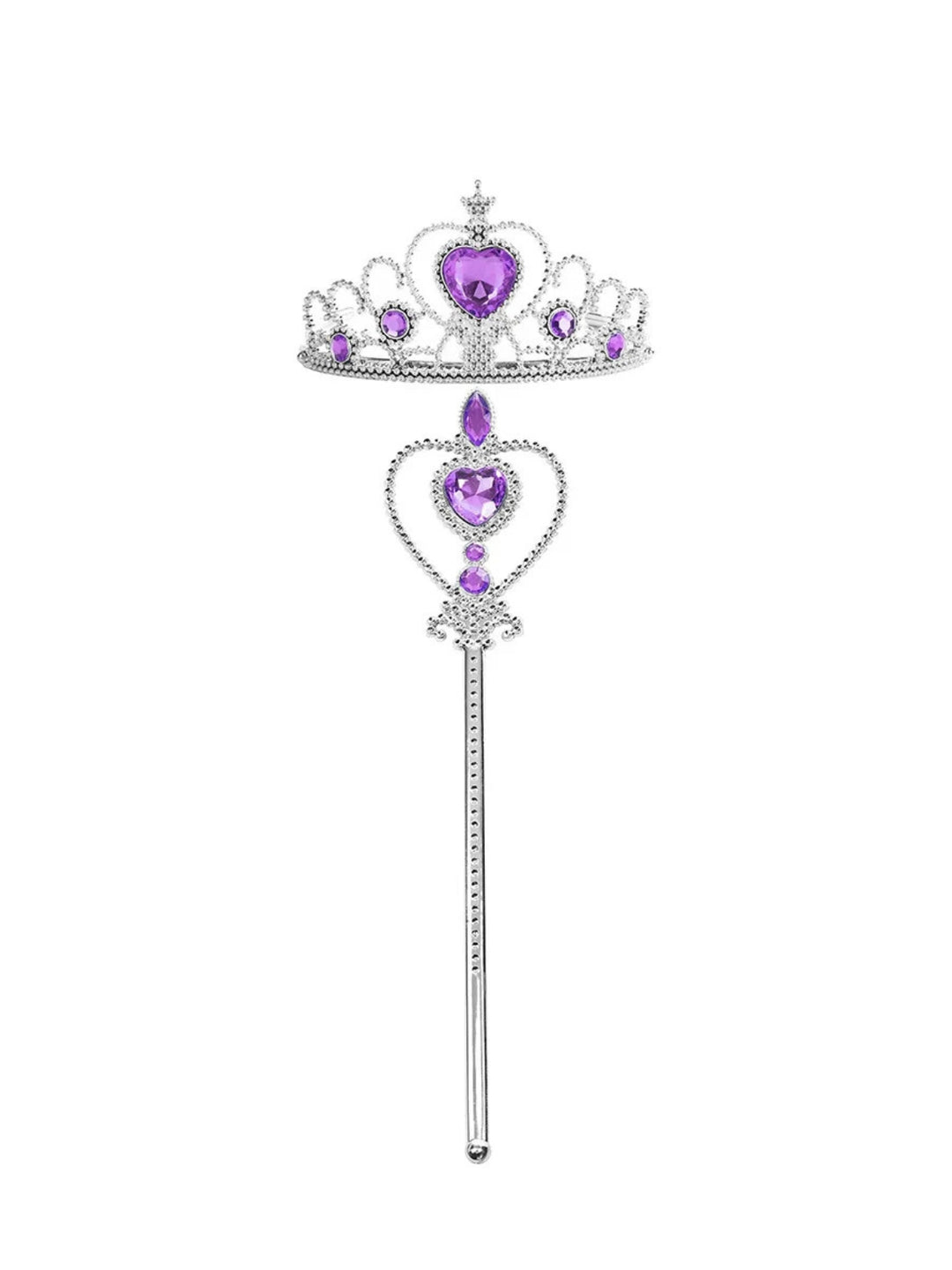 Royal Heart Gem Crown & Wand Set