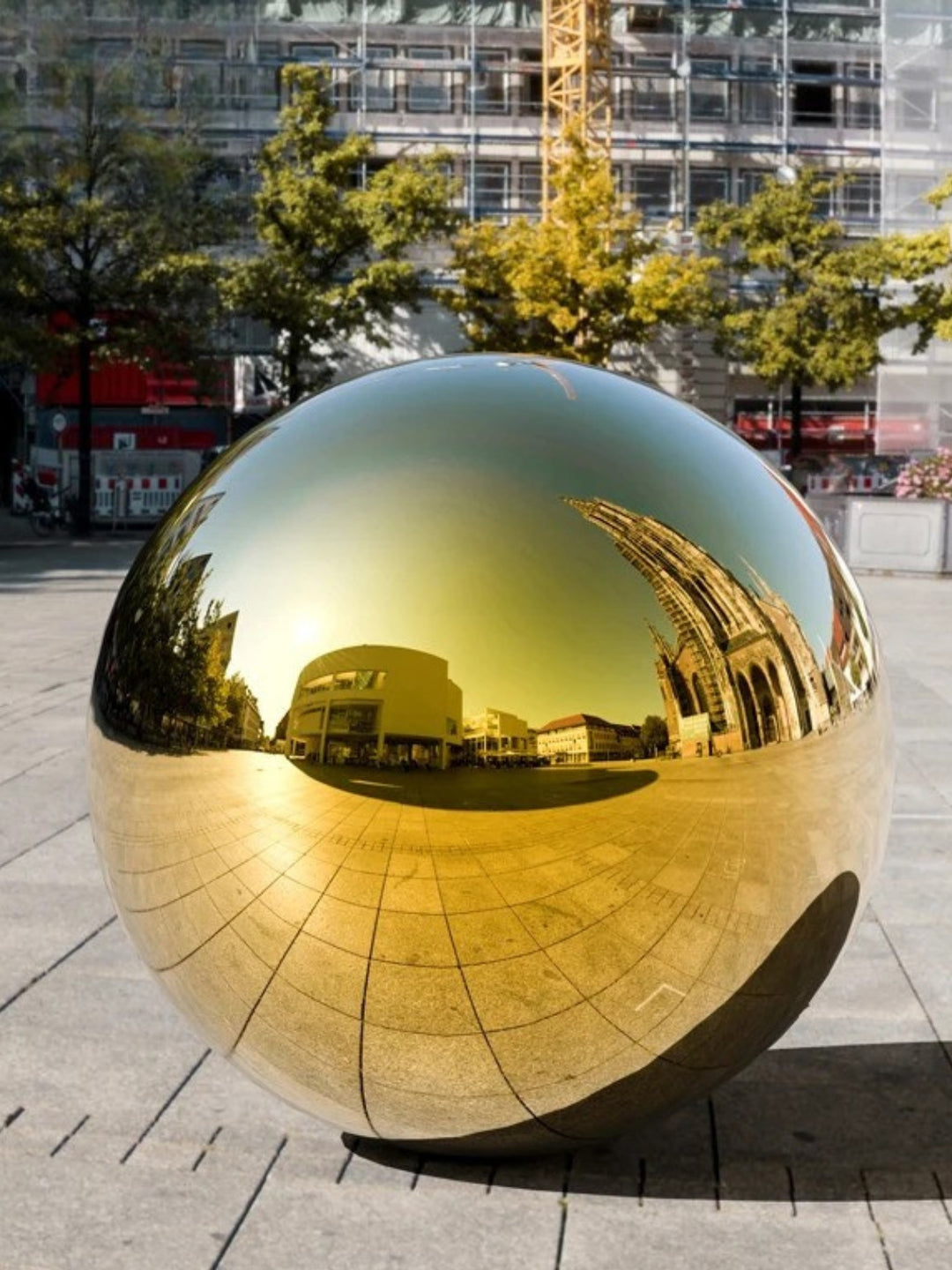 Hollow Golden Round Reflective Mirror Ball