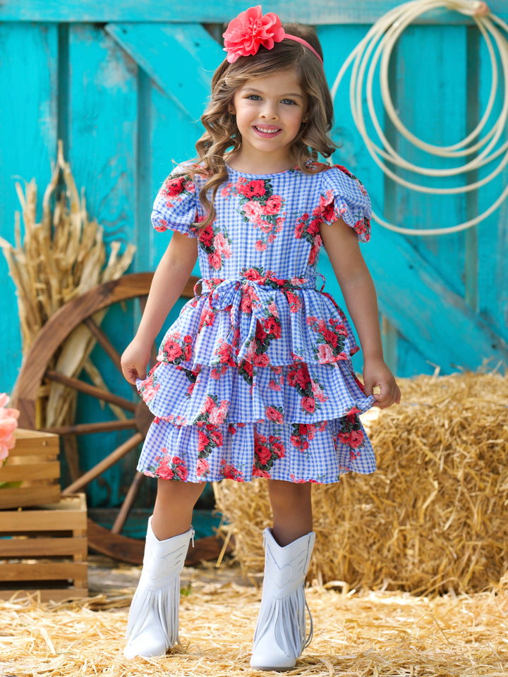 Bluebell Gingham Ruffle Dress