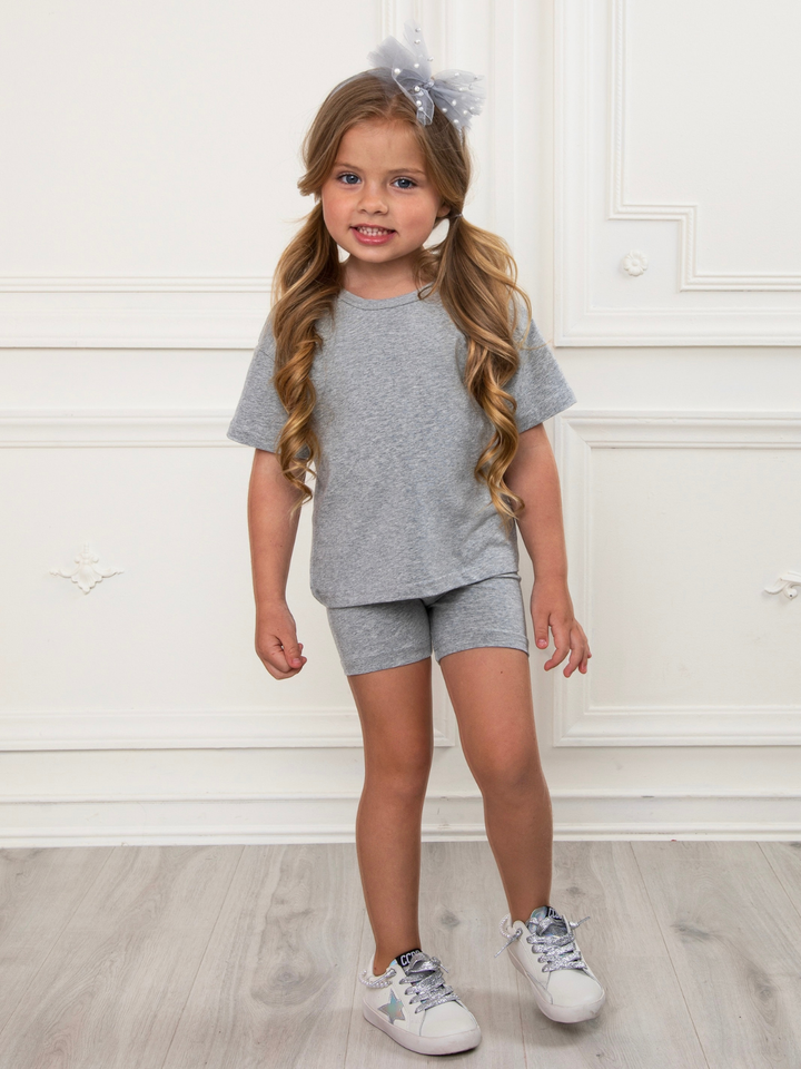 Sleek Matching Tee & Biker Short Set