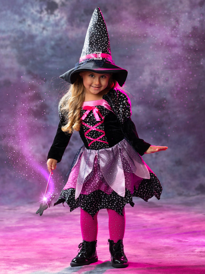 Kids Halloween Costume | Girls Dazzling Witch Dress | Mia Belle Girls