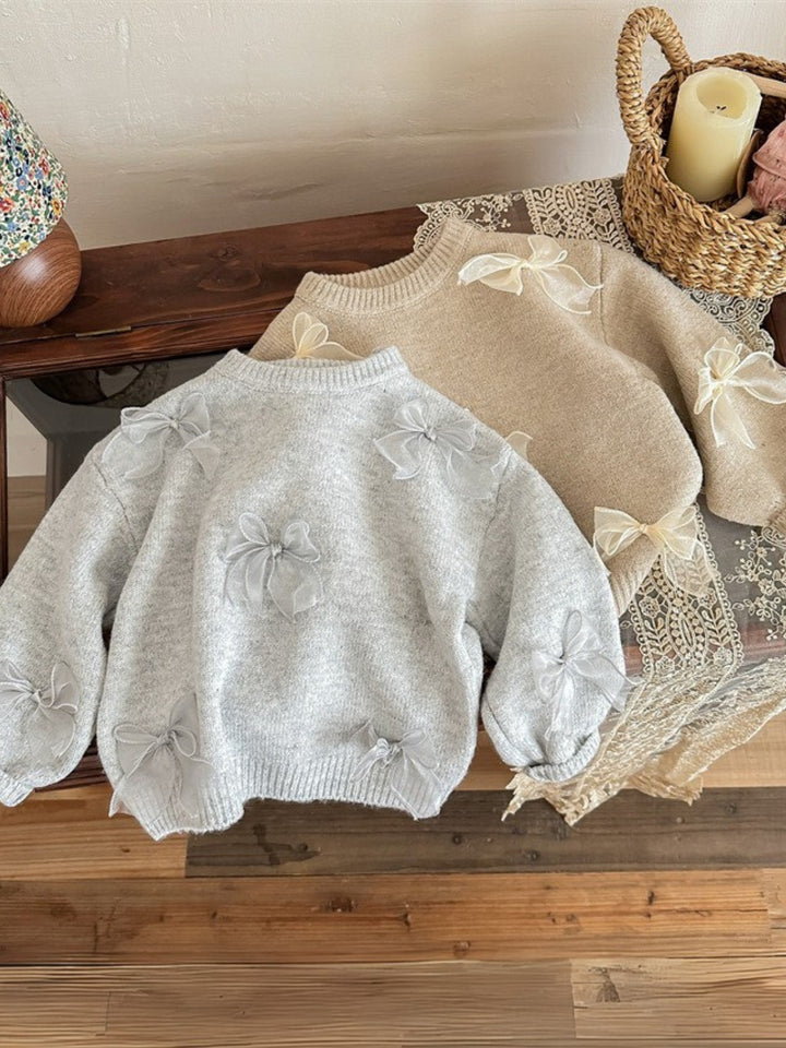 Sweet Bow Charm Knit Sweater