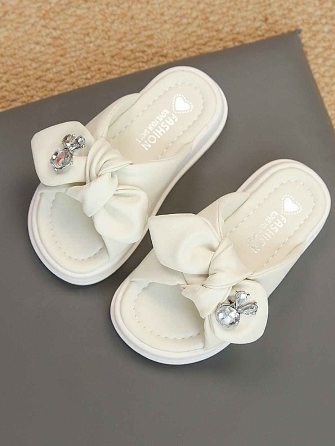Sparkle & Shine Rhinestone Bow Sandals