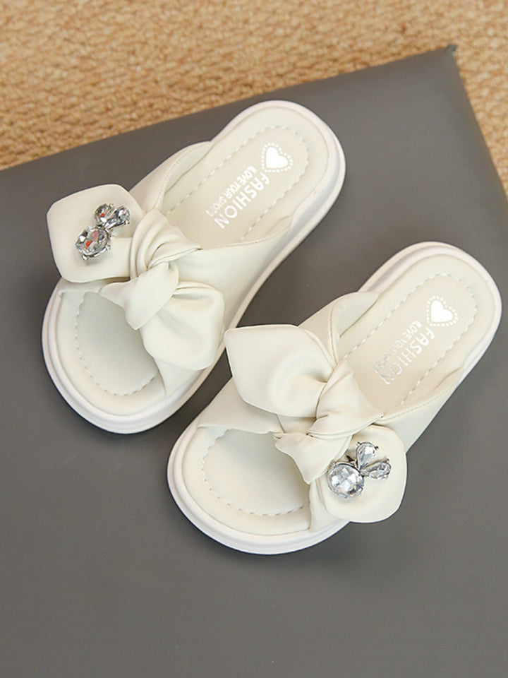Sparkle & Shine Rhinestone Bow Sandals