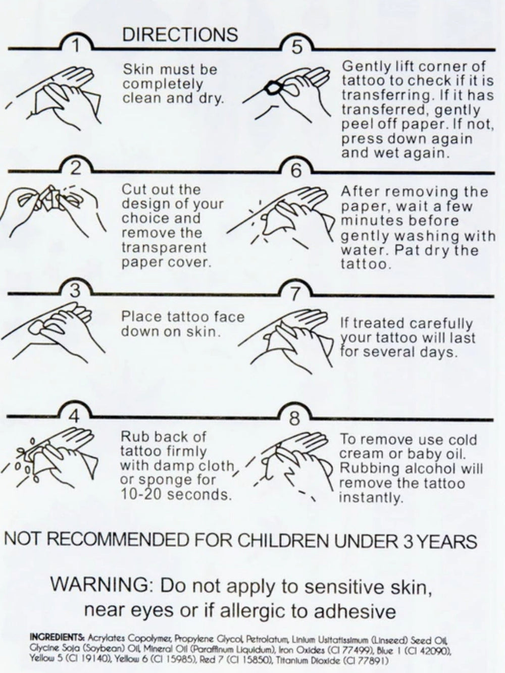 Kids Halloween Accessory | Joker Tattoo Stickers | Mia Belle Girls