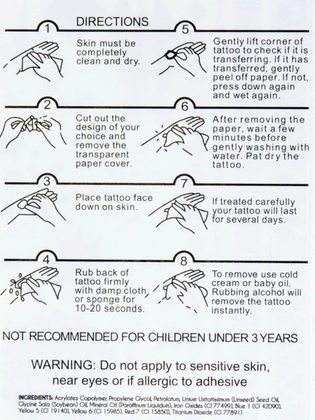 Kids Halloween Accessory | Joker Tattoo Stickers | Mia Belle Girls