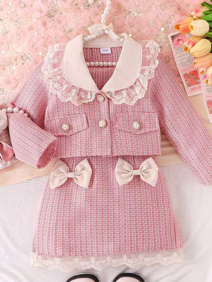Tweed Charm Pearl and Bow Jacket & Skirt Set