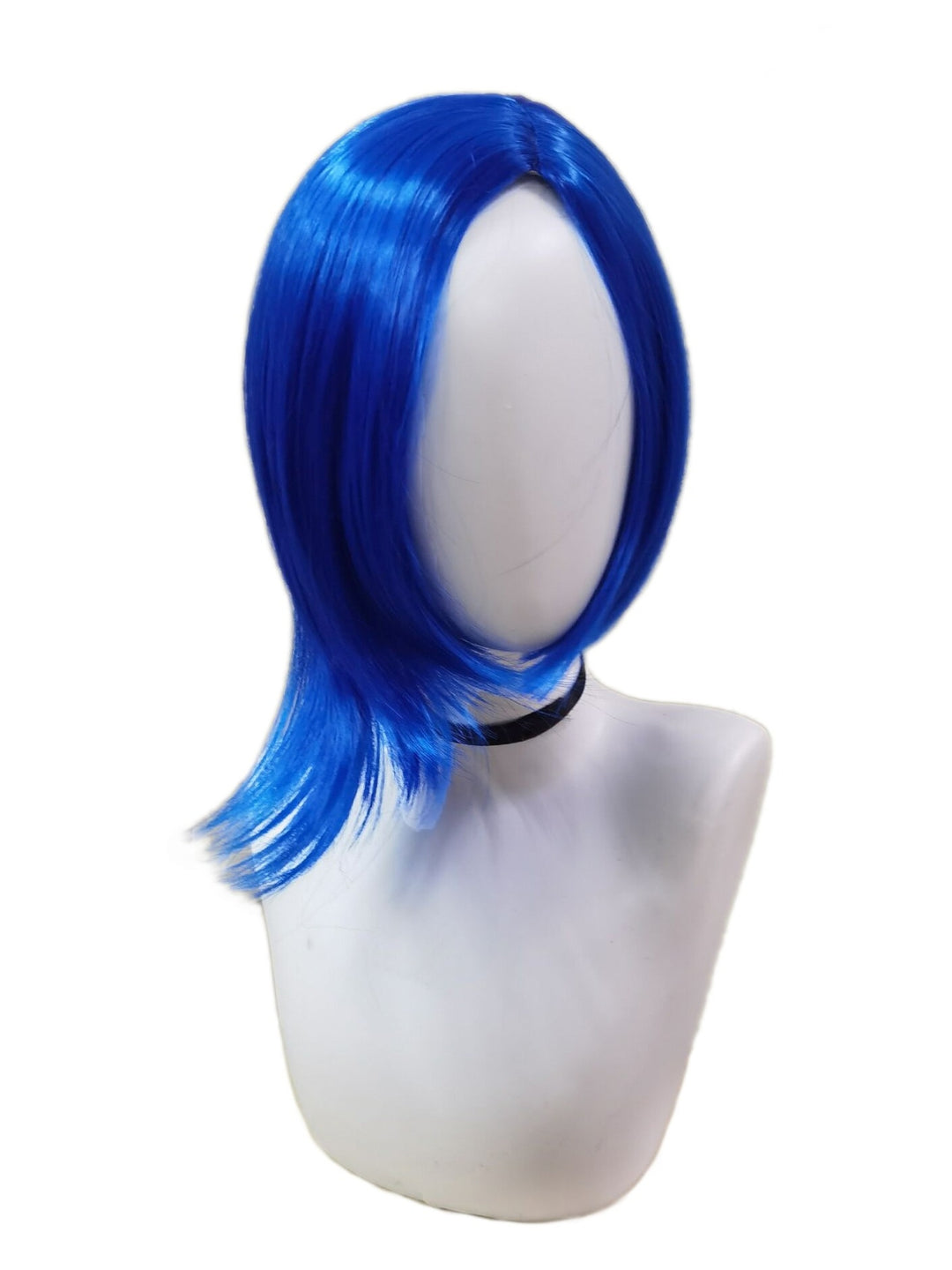Short Blue Cosplay Wig & Round Glasses Costume Set