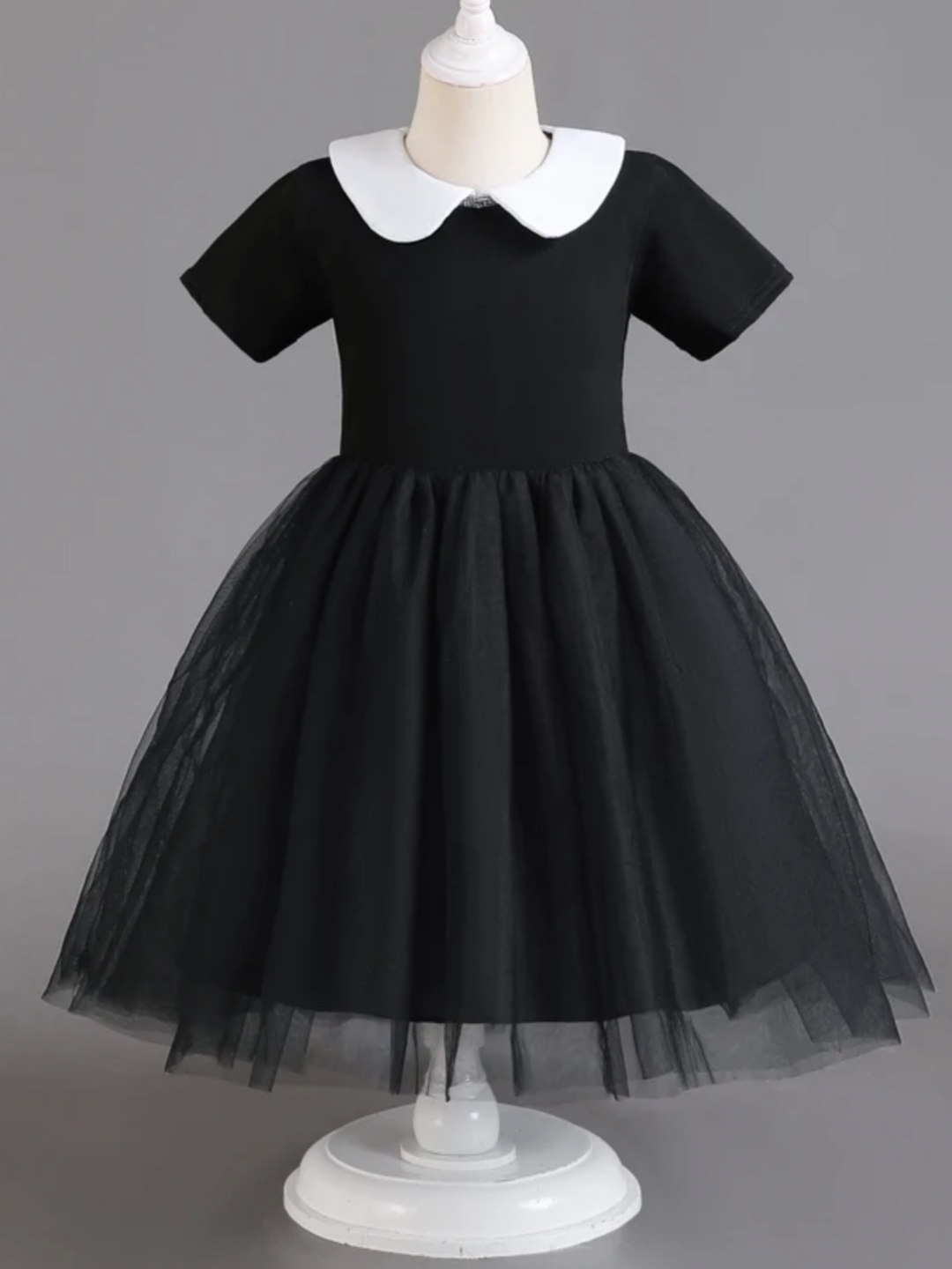 Girls Iconic Wednesday 3-Piece Costume Dress