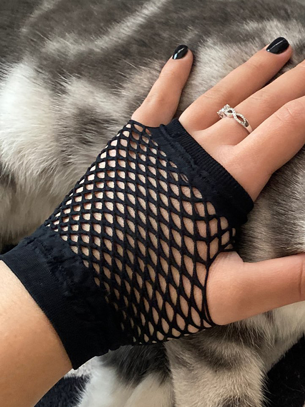 Halloween Accessories | Beetlejuice Inspired Gloves - Mia Belle Girls