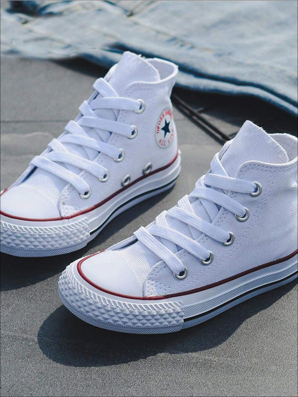 Back To School Shoes | High Top Canvas Sneakers | Mia Belle Girls