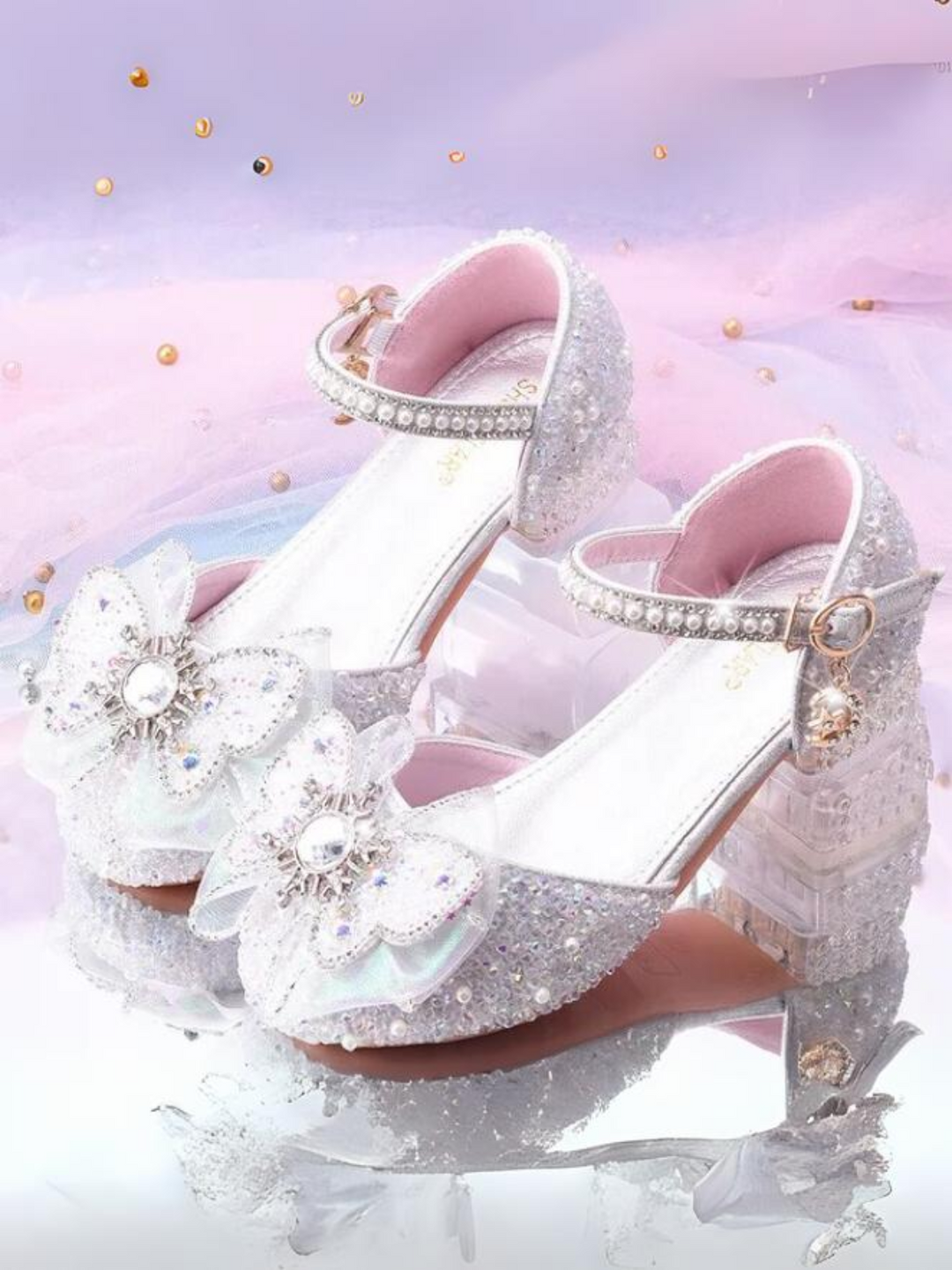 Mia Belle Girls Crystal Ankle Strap Shoes | Shoes By Liv & Mia