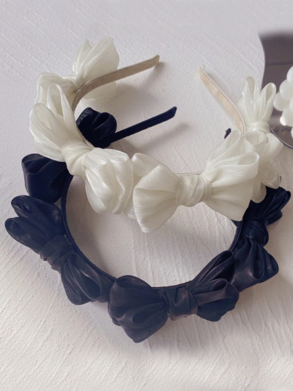 Mia Belle Girls Black Bows Tulle Headband | Girls Accessories