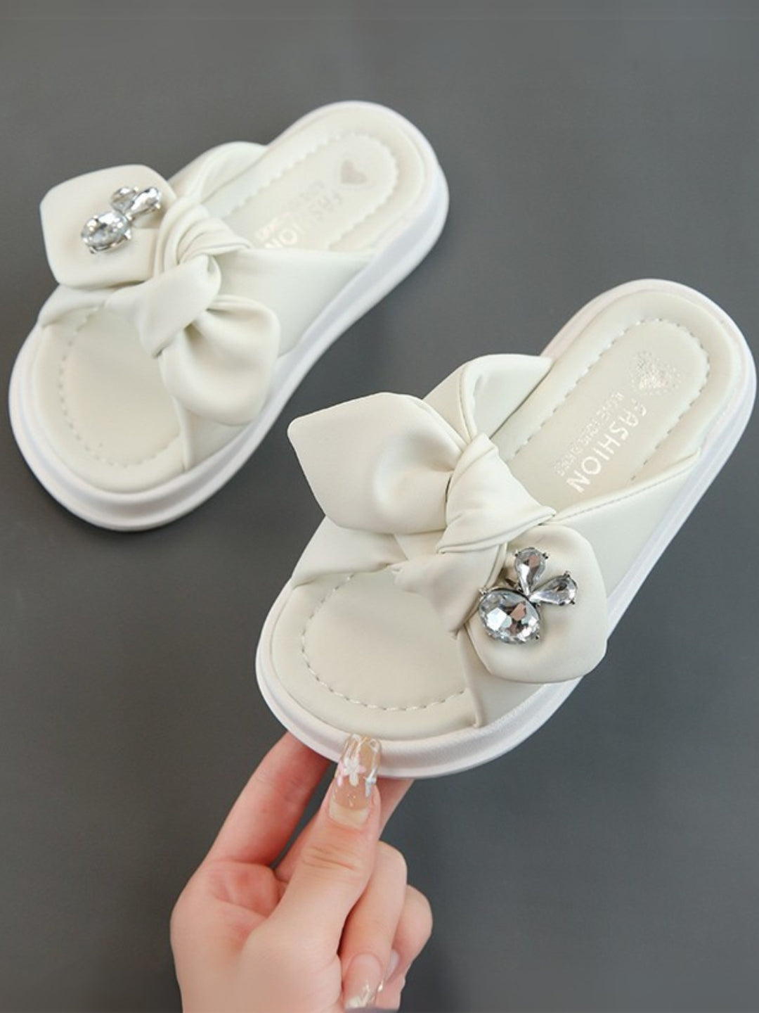 Sparkle & Shine Rhinestone Bow Sandals