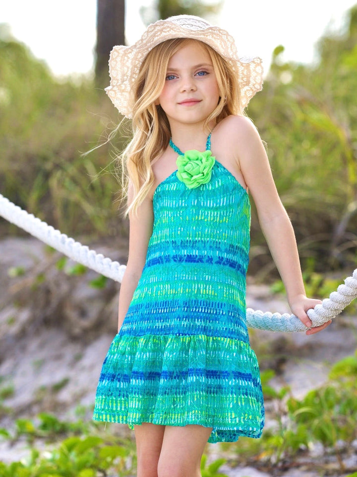 Ocean Breeze Crochet Casual Dress