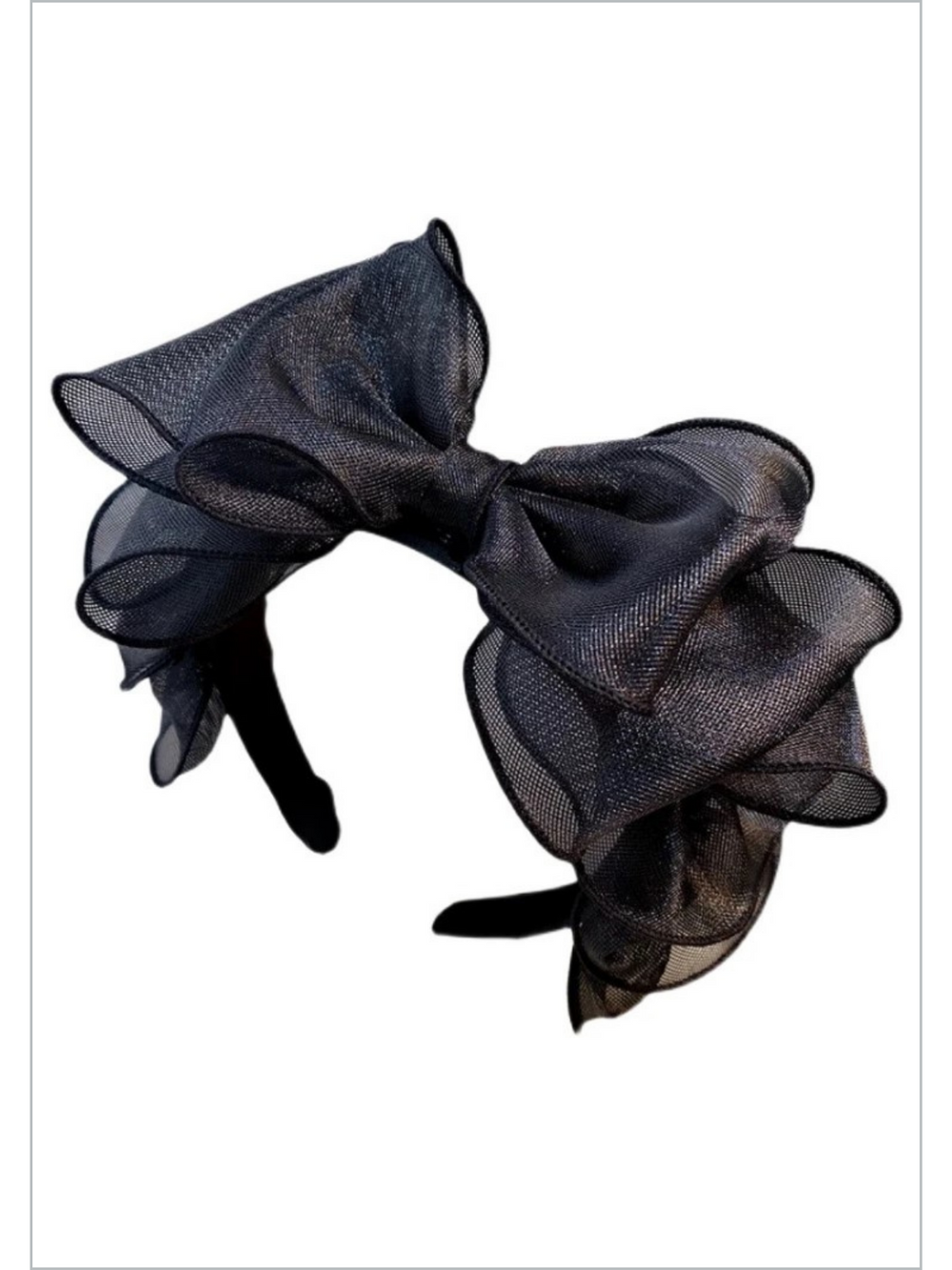 Mia Belle Girls Black Tulle Headband | Girls Accessories