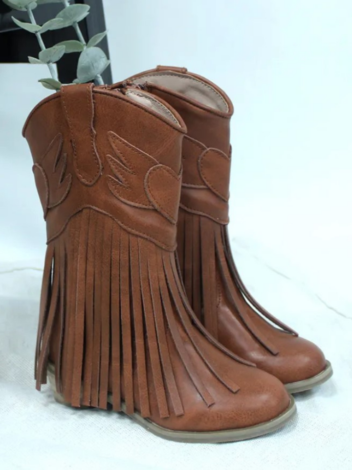 Mia Belle Girls Fringe Cowboy Boots | Shoes By Liv & Mia