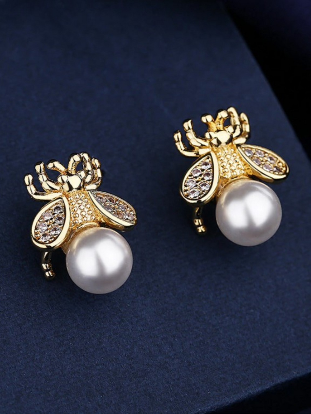 Mia Belle Girls Honey Bee Pearl Stud Earrings | Girls Accessories