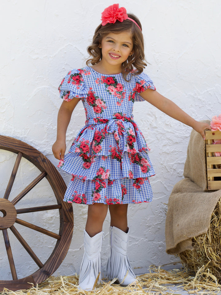 Bluebell Gingham Ruffle Dress