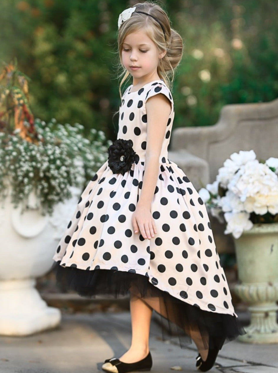 Girls Formal Dress | Cap Sleeve Hi-Lo Tulle Dress | Special Occasions