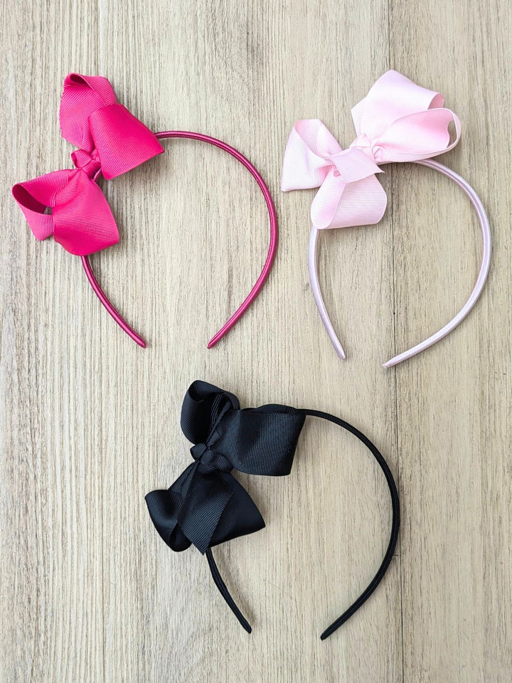 Girls Bow Headband Set of 3