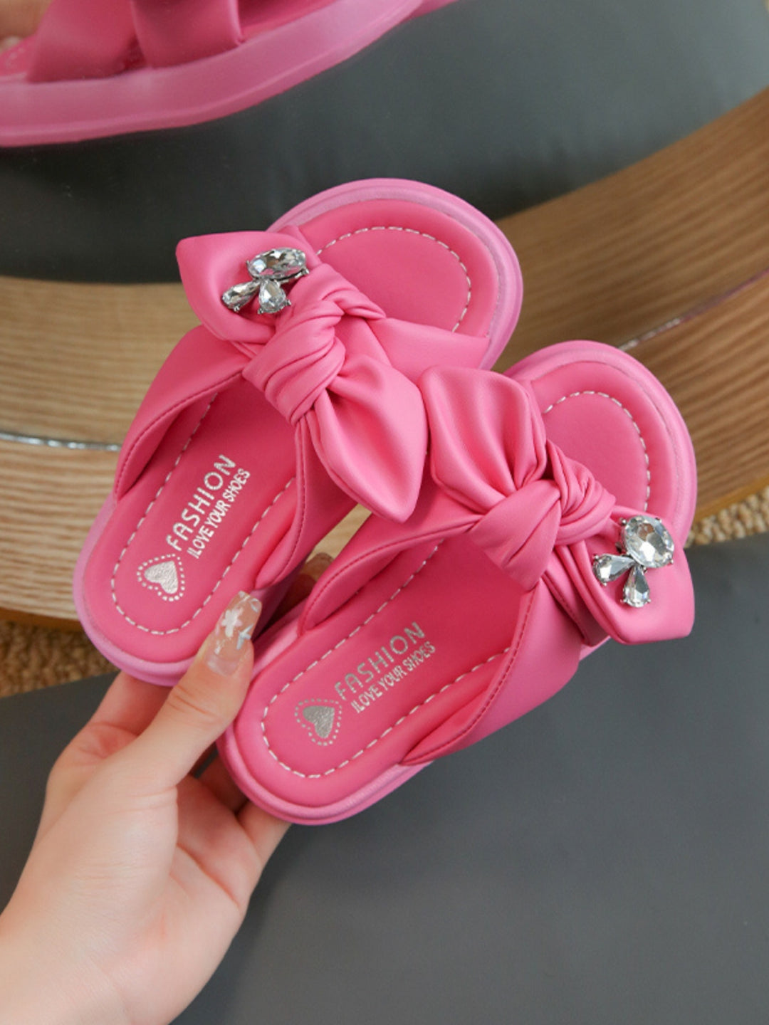 Sparkle & Shine Rhinestone Bow Sandals