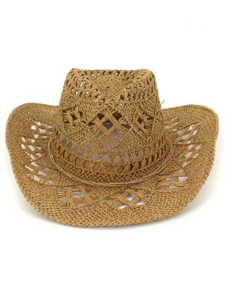 Kids Fashion Accessories | Little Girls Tan Straw Cowboy Hat