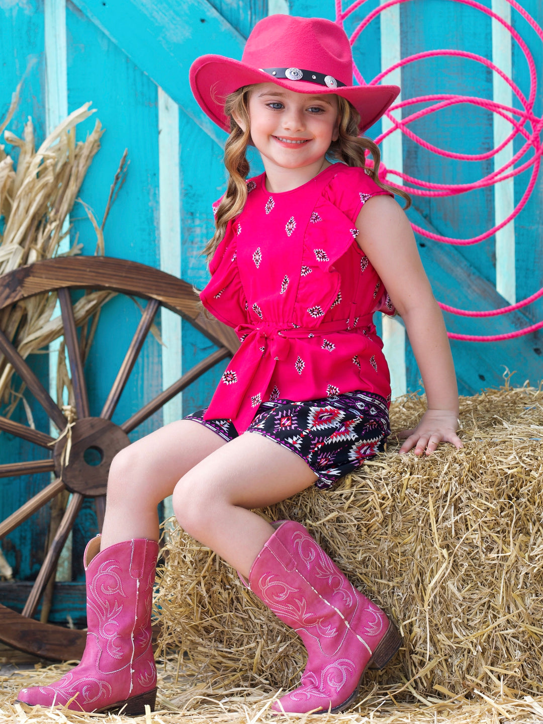 Desert Rose Ruffle Romper