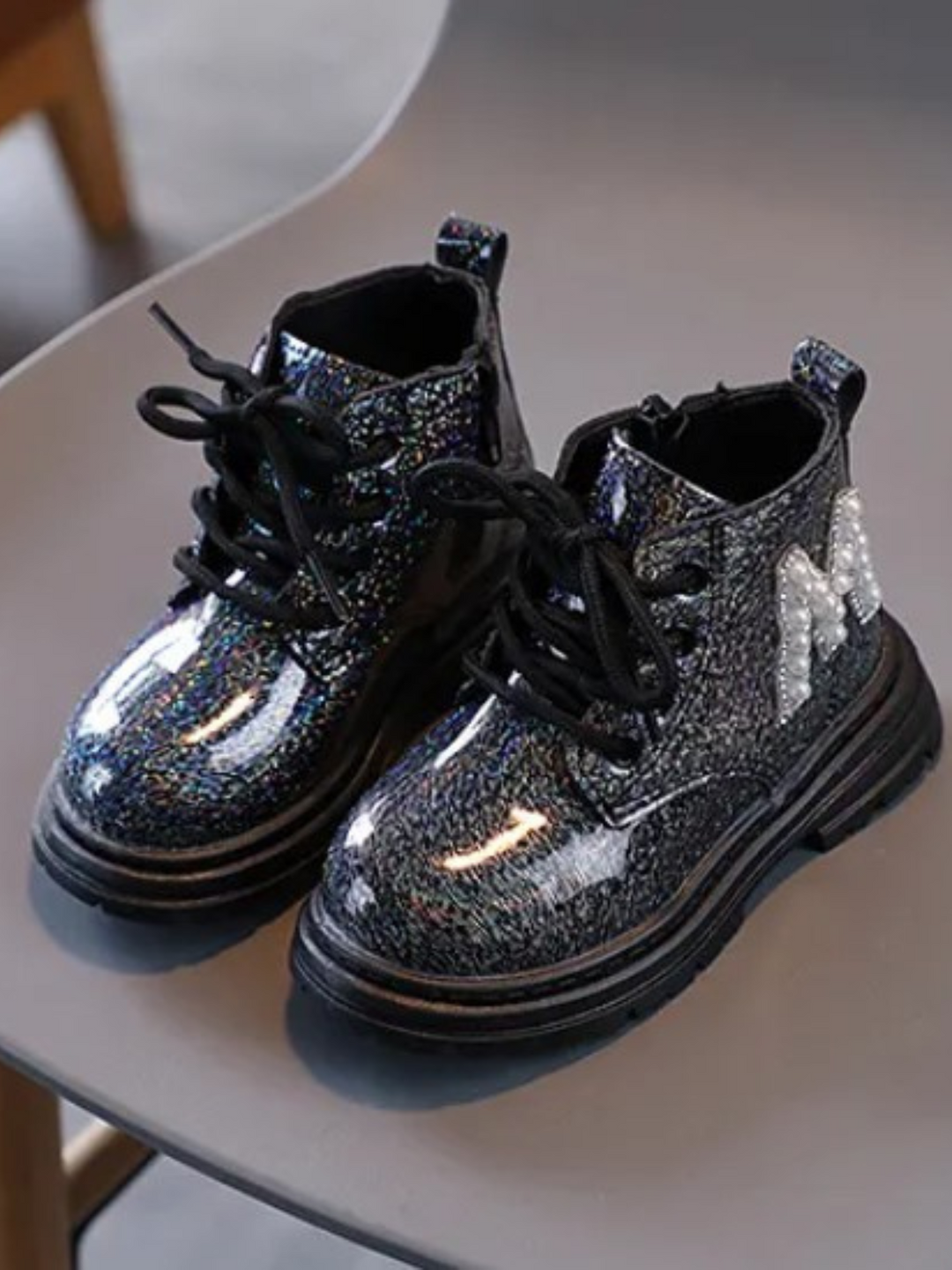 Mia Belle Girls Pearl-Embellished Boots | Shoes By Liv & Mia