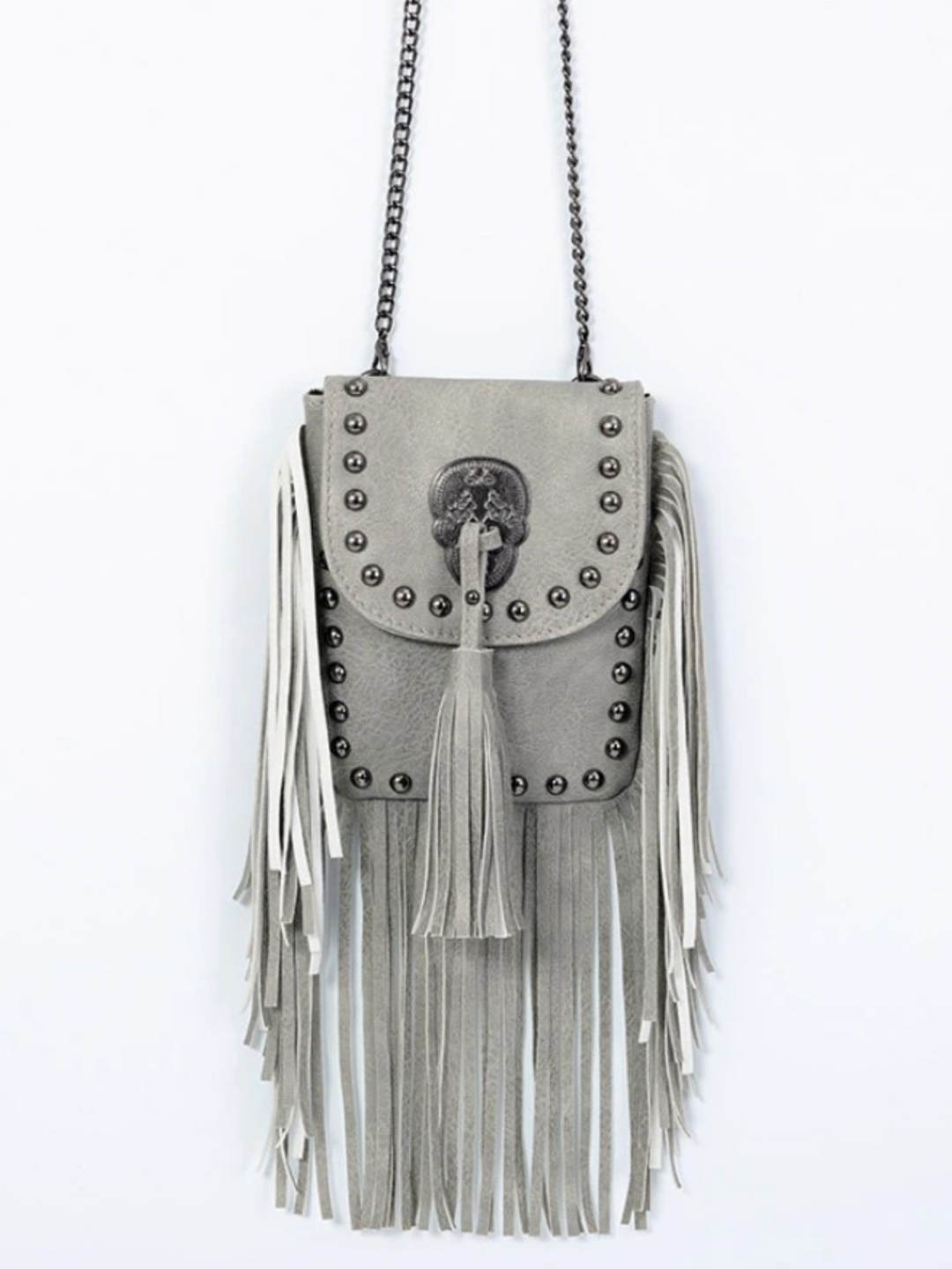 Girls Clothing Accessories | Bohemian Studded Fringe Crossbody Bag