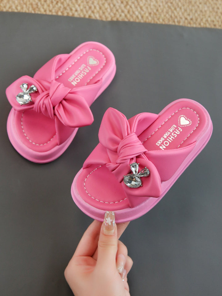 Sparkle & Shine Rhinestone Bow Sandals