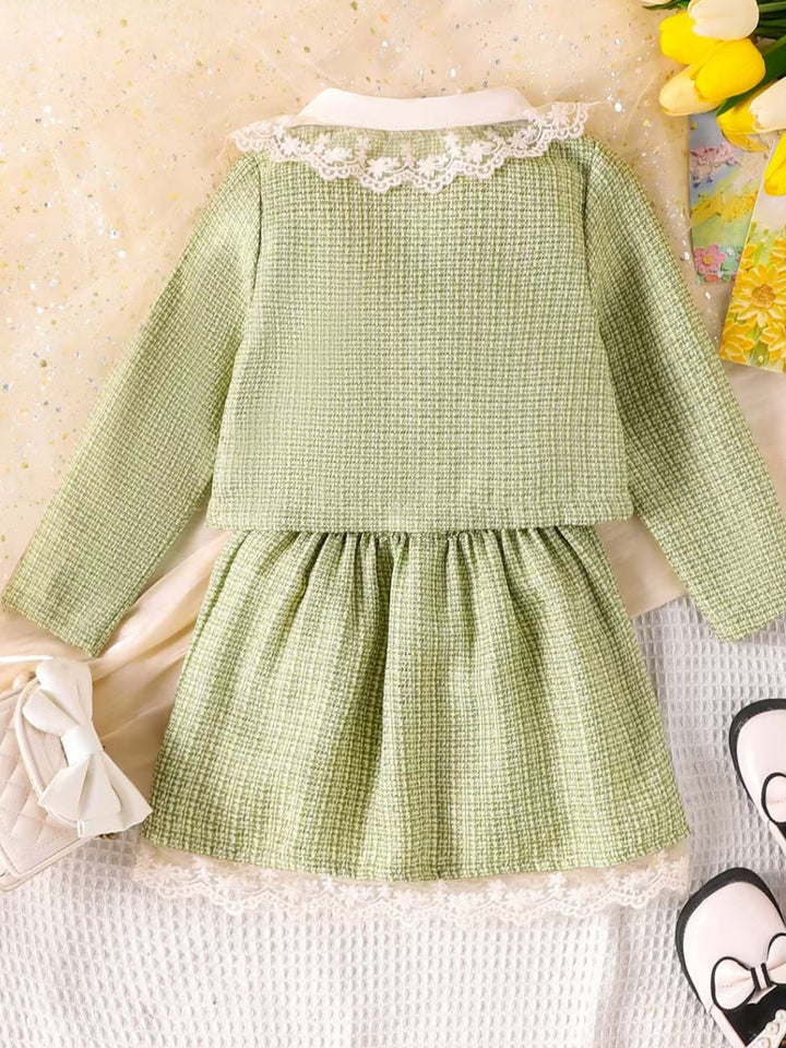 Tweed Charm Pearl and Bow Jacket & Skirt Set