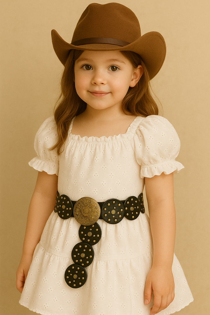 Desert Disco Studded Circle Statement Belt
