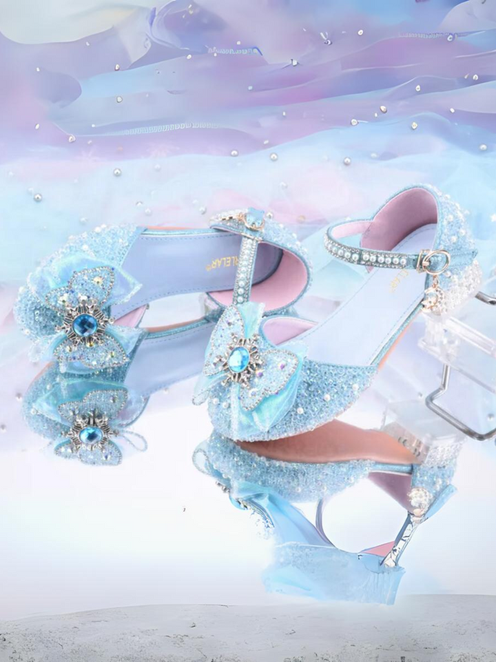 Mia Belle Girls Crystal Ankle Strap Shoes | Shoes By Liv & Mia