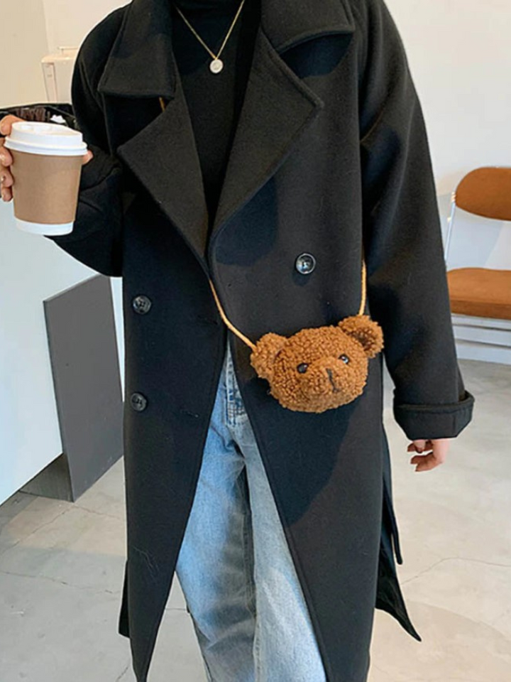 Mia Belle Girls | Plush Bear Crossbody Bag | Girls Accessories