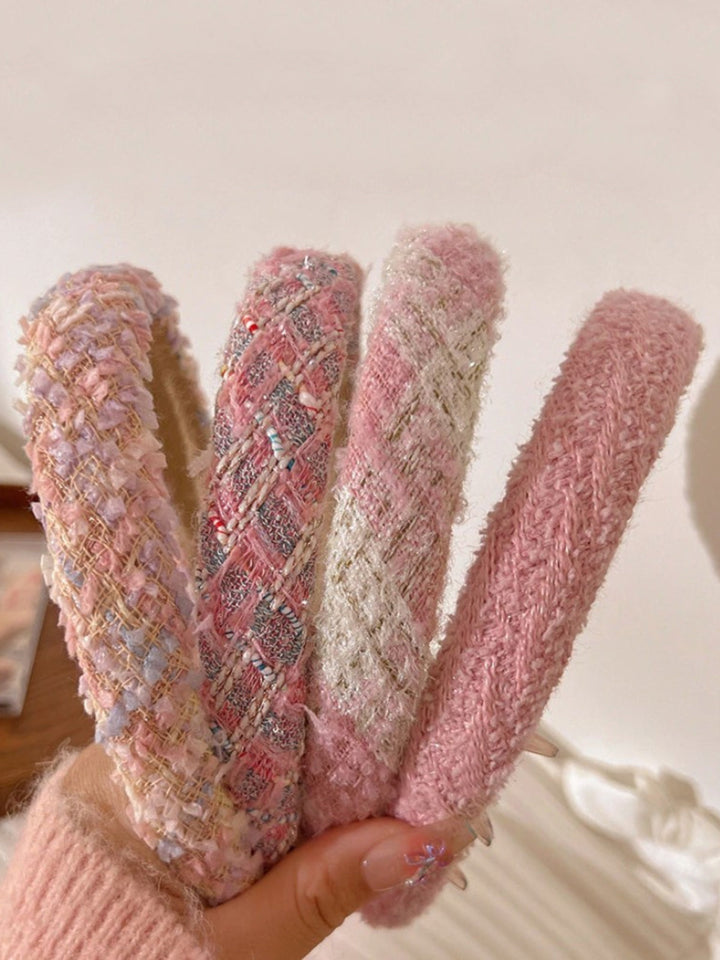 Mia Belle Girls Pink Tweed Headband | Girls Accessories