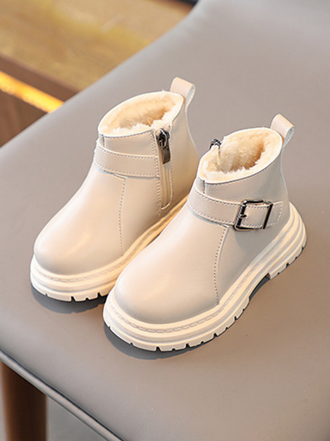 Mia Belle Girls Fur-Lined Buckle Boots I Shoes By Liv & Mia