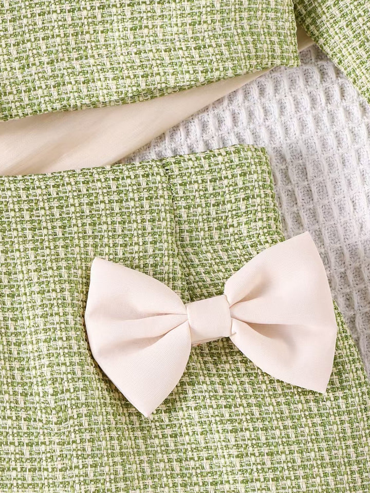 Tweed Charm Pearl and Bow Jacket & Skirt Set