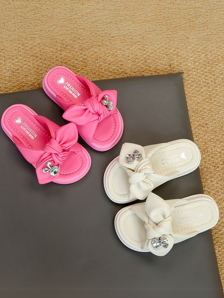 Sparkle & Shine Rhinestone Bow Sandals