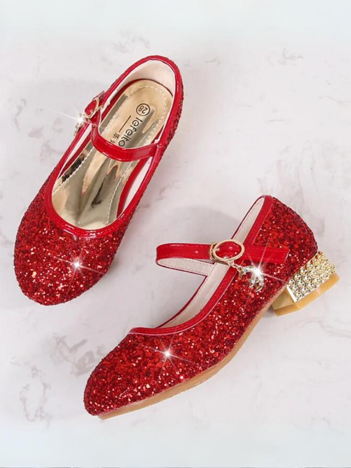 Mia Belle Girls Sequin Mary Jane Heels | Shoes By Liv & Mia