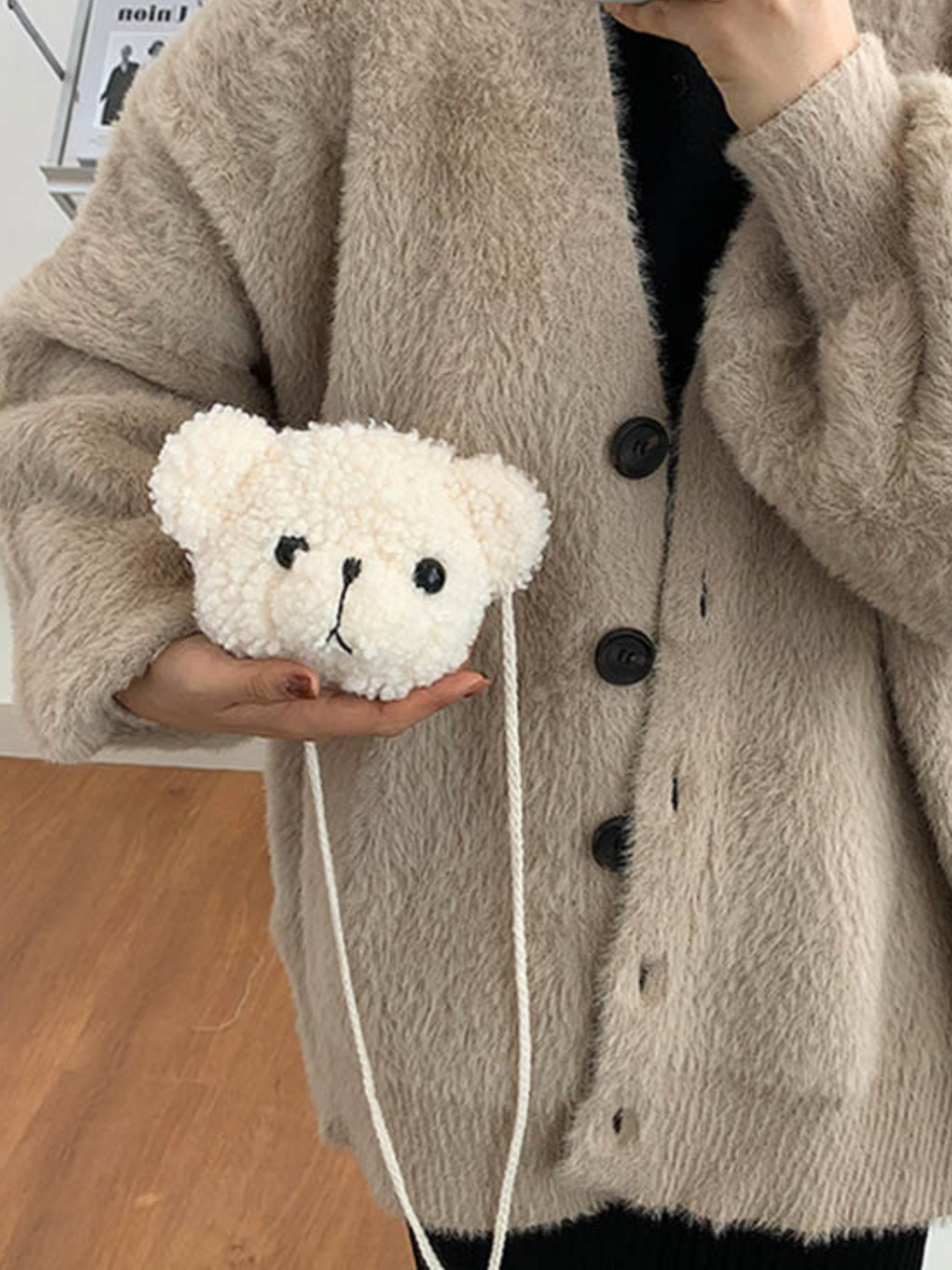 Mia Belle Girls | Plush Bear Crossbody Bag | Girls Accessories