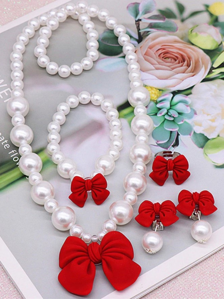 Mia Belle Girls Pearl Jewelry Set | Girls Accessories