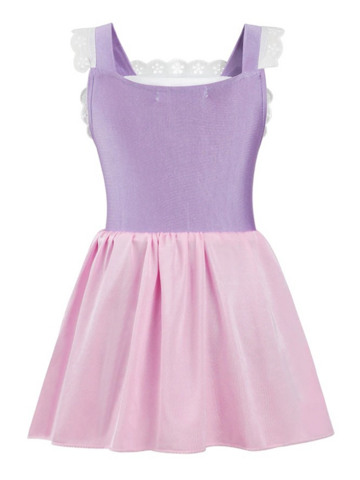 Little Girls Swimwear | Purple Princess Skirted One Piece Swimsuit