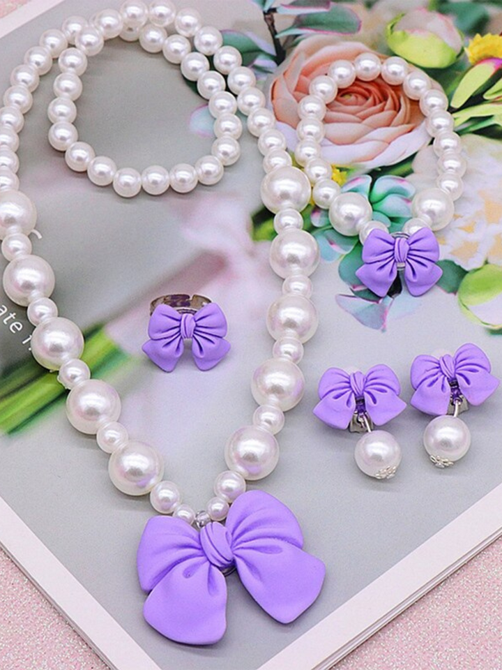 Mia Belle Girls Pearl Jewelry Set | Girls Accessories