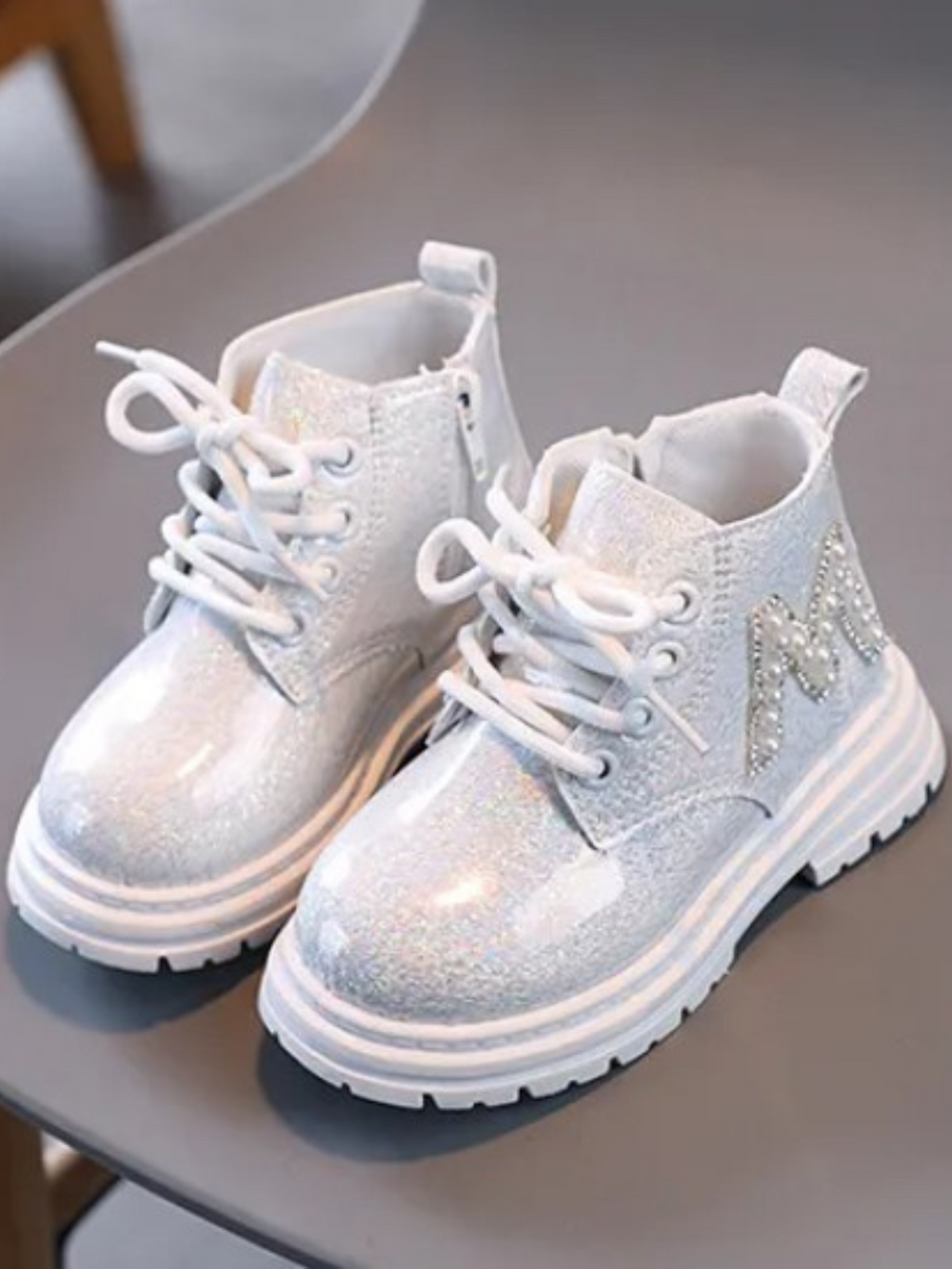 Mia Belle Girls Pearl-Embellished Boots | Shoes By Liv & Mia
