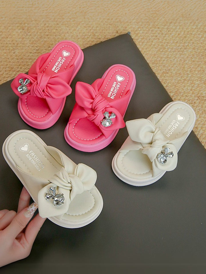 Sparkle & Shine Rhinestone Bow Sandals