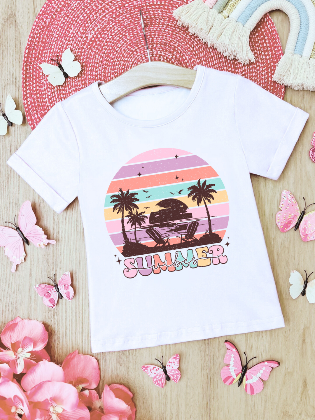 Retro "Summer Vibes" Sunset Graphic Tee